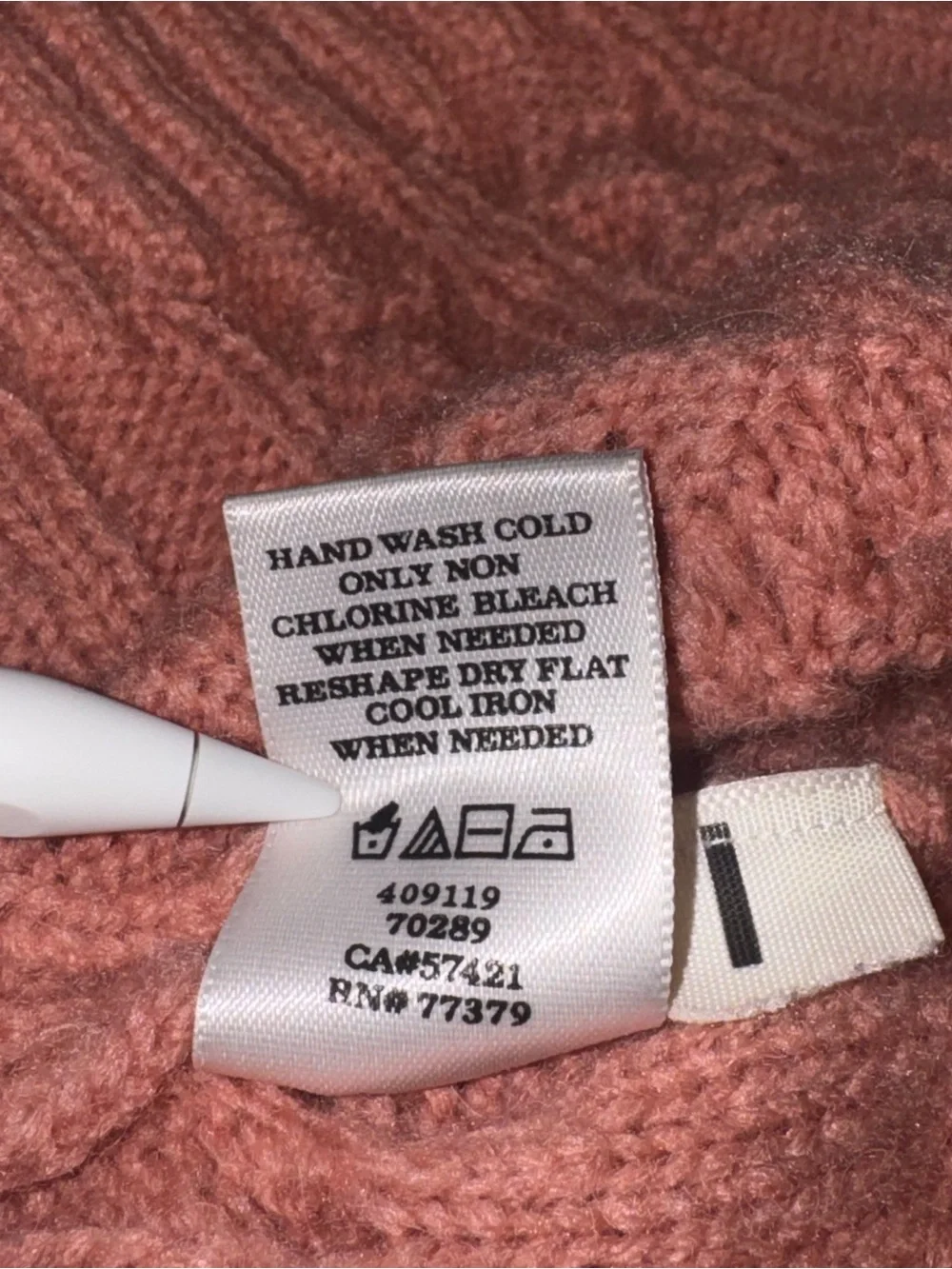 Ann Taylor Womens S Coral Alpaca Wool Cable Knit Sweater Long Sleeve Soft